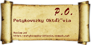 Petykovszky Oktávia névjegykártya